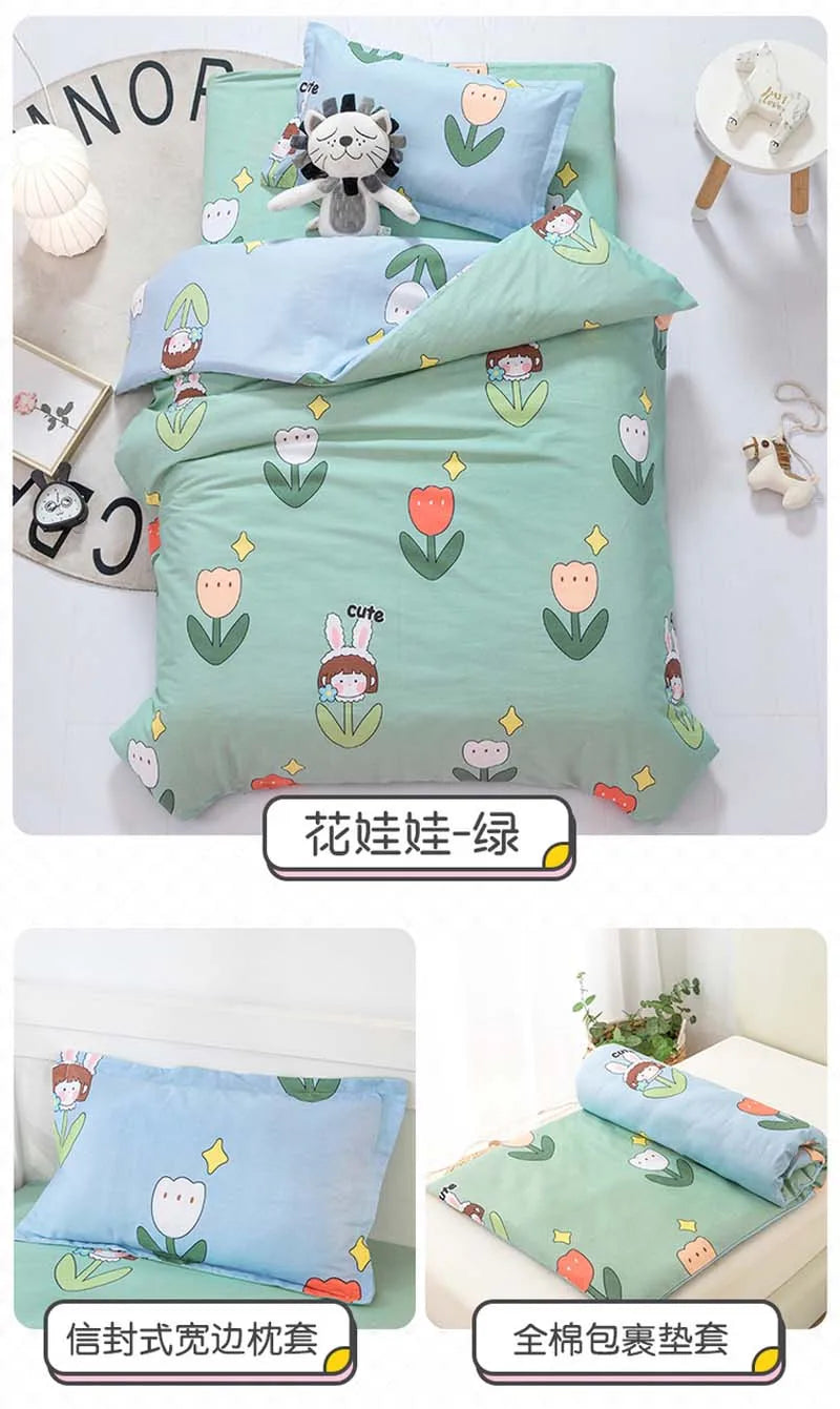 3pcs/set Kindergarten Children's Quilt Cover Bed Sheets Without
