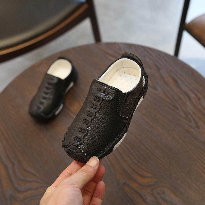 Children England Style Boys Leather Shoes Baby Fashion