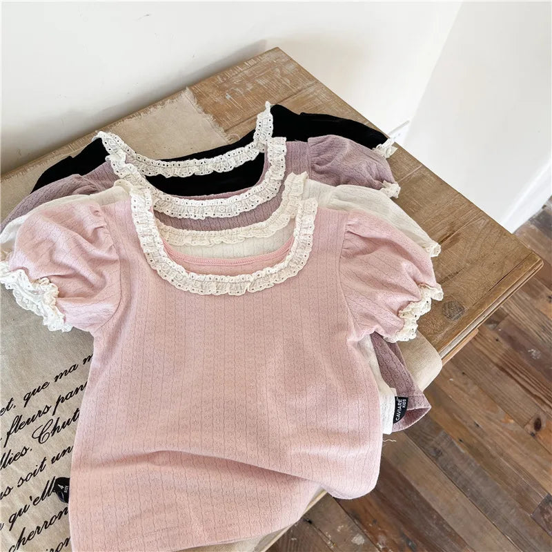 Aitana Clothes Summer Thin Cotton Kids Toddler Mesh Blouse