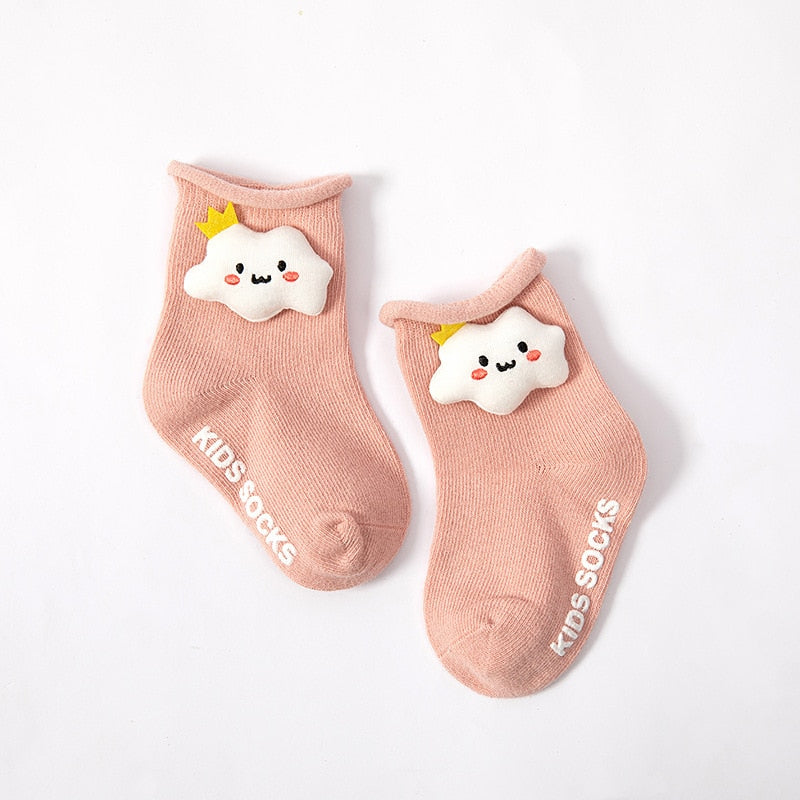 Boys Girls Cartoon Socks Pure Cotton Non-slip Socks