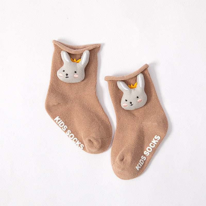 Boys Girls Cartoon Socks Pure Cotton Non-slip Socks