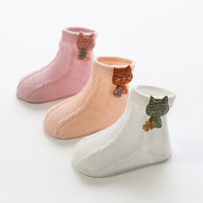 Baby mesh socks, fine cotton models, boneless suture