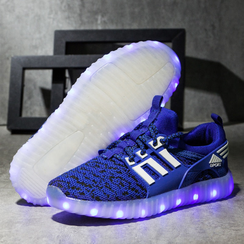 Luminous Kids Sneakers Boys Childre Flashing Shoes Childle Led - GuGuTon