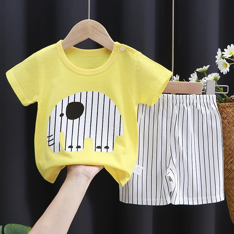 Kiyan Brand Designer Toddler Boys Clothes Short Sets - GuGuTon
