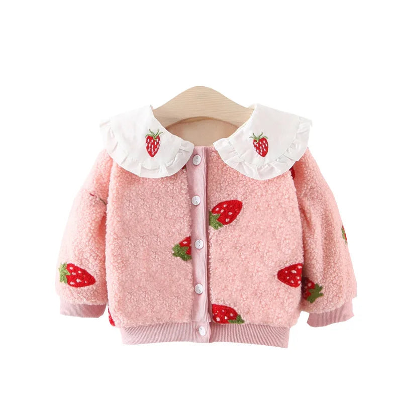 Stephany Winter Jacket Strawberry Little Girl Solid