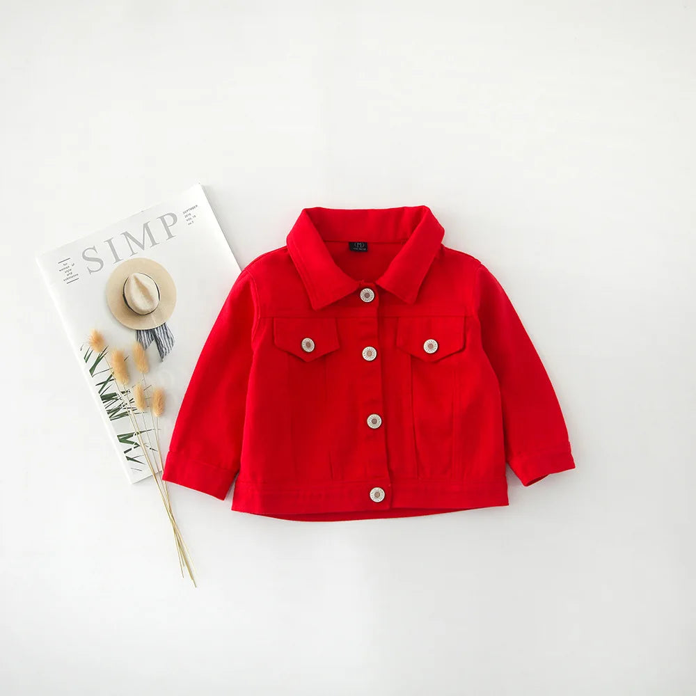 Zoila Baby Girls Jacket Casual Solid colors Comfortable