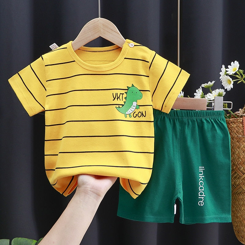 Kiyan Brand Designer Toddler Boys Clothes Short Sets - GuGuTon
