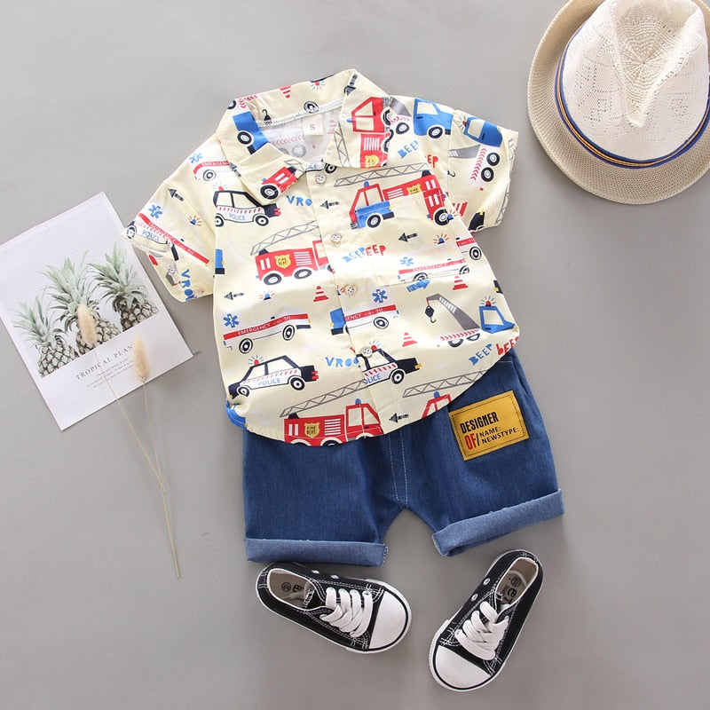 Kamila Children Fashion Clothing Baby Cartoon Two Piece Set - GuGuTon