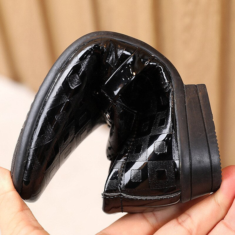 Boys Shoes Kids Leather Flats For Medium Big