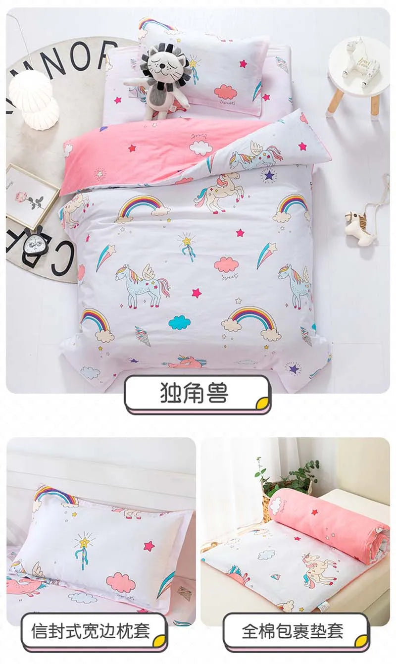3pcs/set Kindergarten Children's Quilt Cover Bed Sheets Without