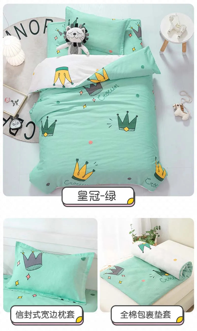 3pcs/set Kindergarten Children's Quilt Cover Bed Sheets Without