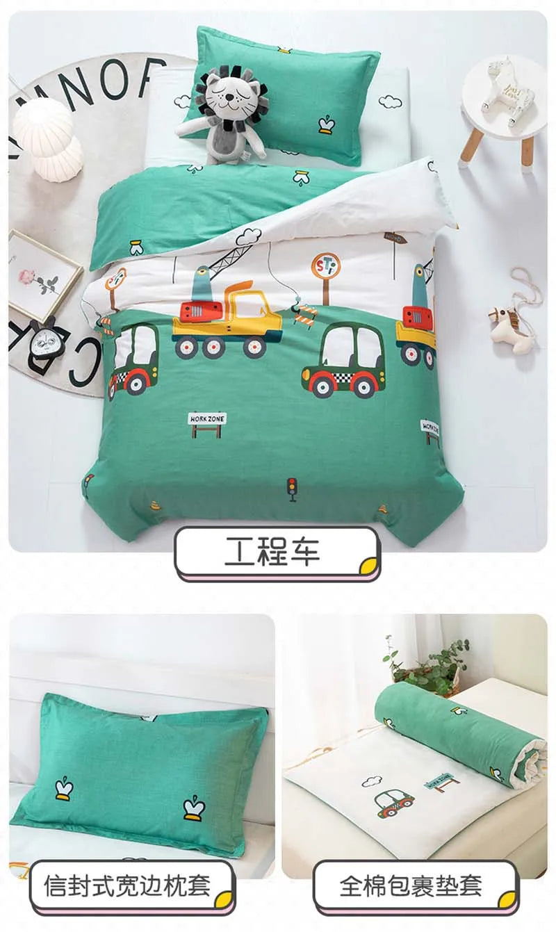 3pcs/set Kindergarten Children's Quilt Cover Bed Sheets Without