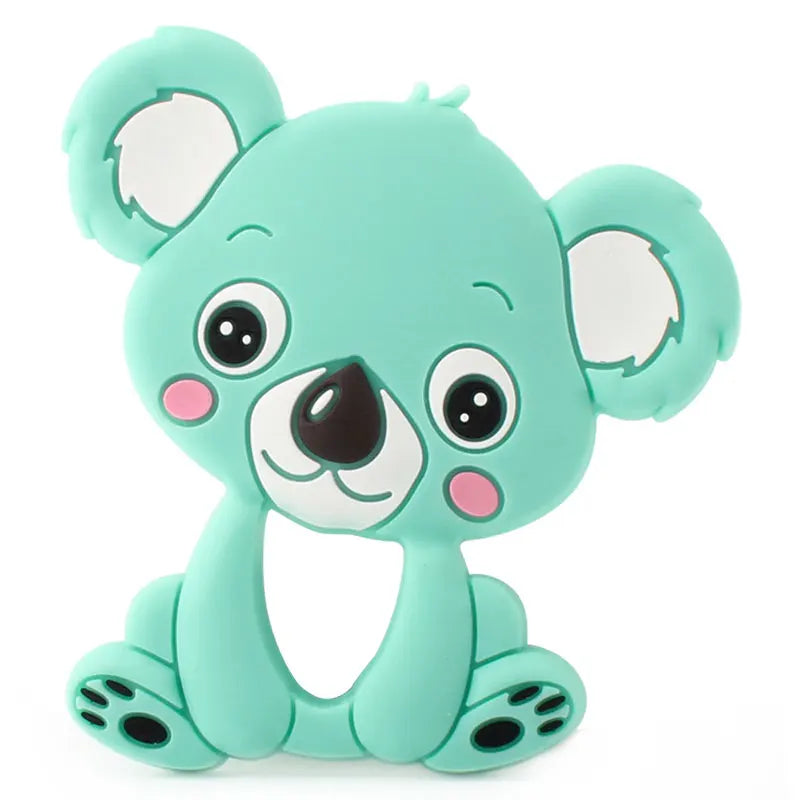 1pc Silicone Baby Teether Cartoon Animal BPA Food Grade DIY Nipple Holder