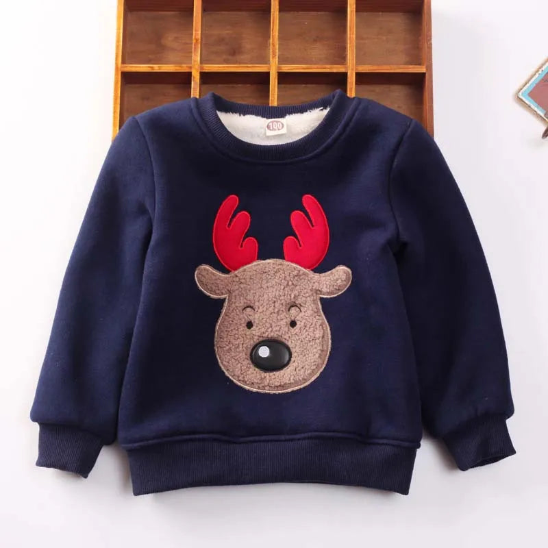 Teodoro Cartoon Elk Pullover Sweater
