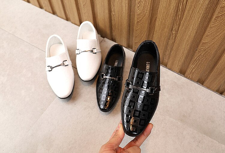 Boys Formal Shoes For Pointed British Style Fashion - GuGuTon
