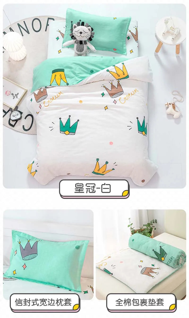 3pcs/set Kindergarten Children's Quilt Cover Bed Sheets Without