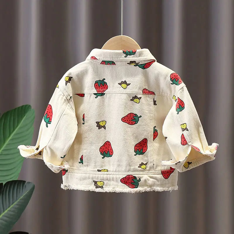 Nadia Baby Girl Jacket Long-Sleeve Strawberry print