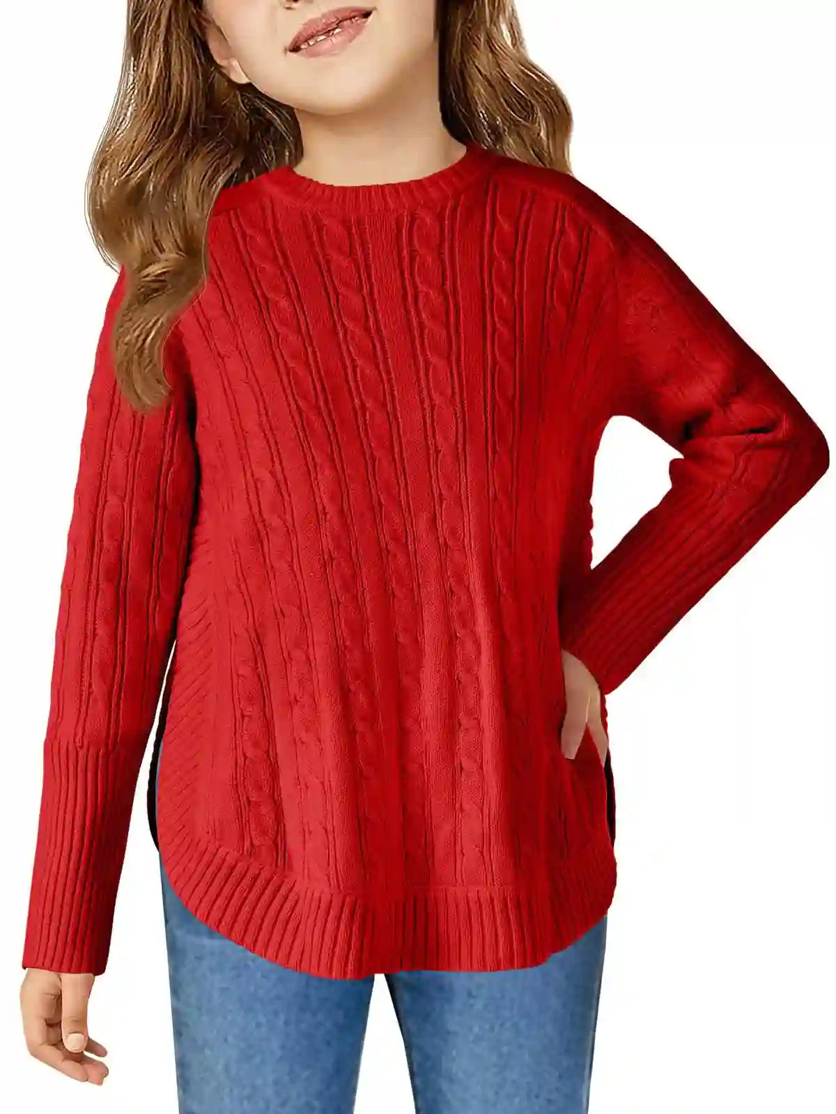 Selena Girls Oversized Batwing Sweater