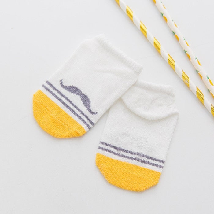 cartoon socks, non-slip cotton for newborns