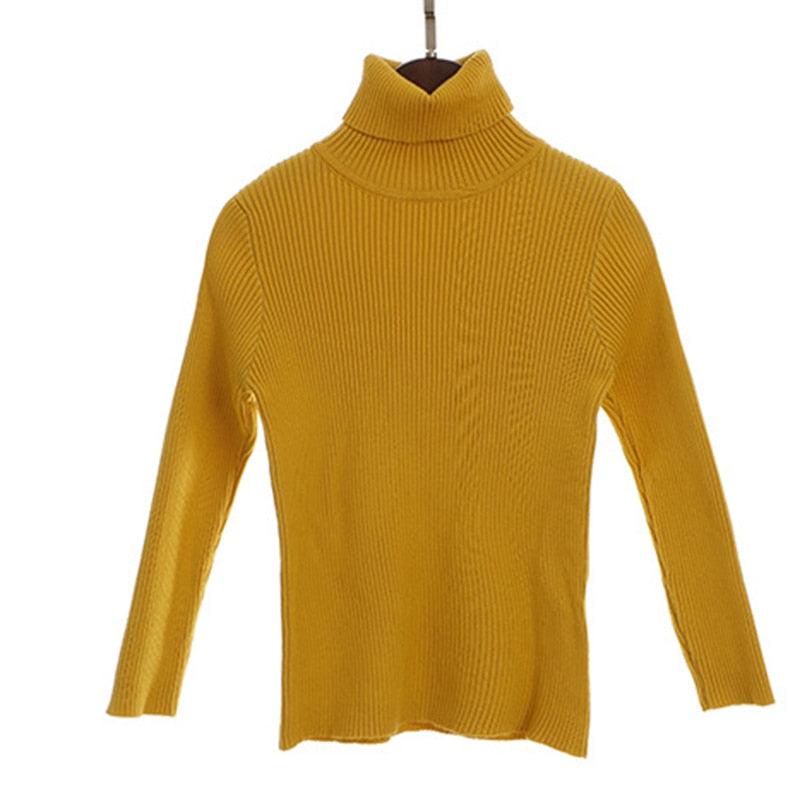 Elegant Kids Turtleneck Pullover Knitted Bottoming Boys Sweaters
