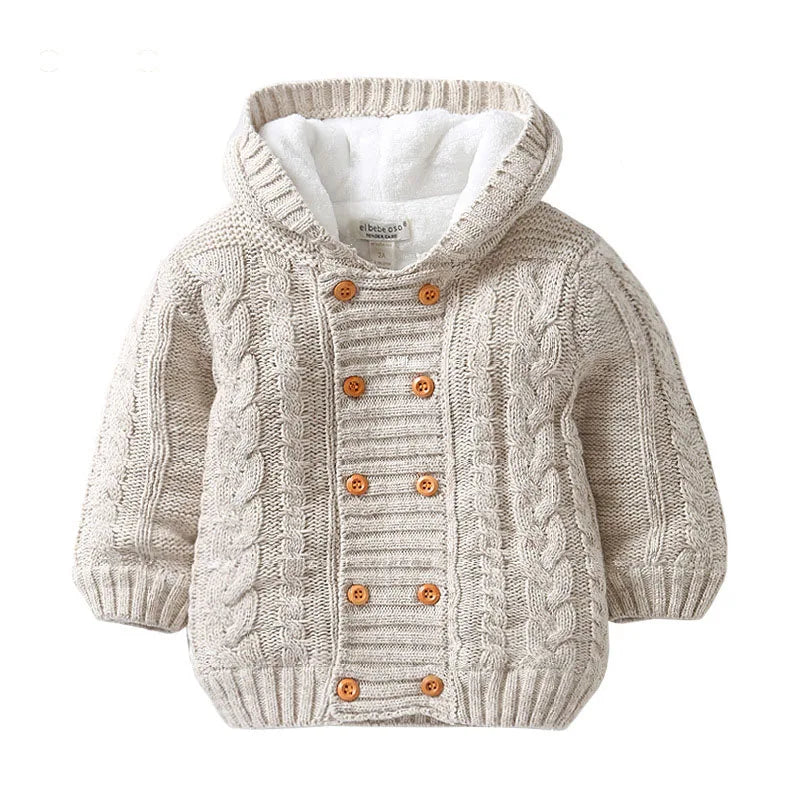 Luis Long Sleeve Fleece Lined Knitted Sweater