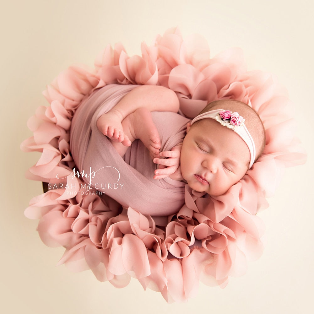 Soft Chiffon Newborn Blanket Stuffer Basket Filler Backdrop Photo Props - GuGuTon