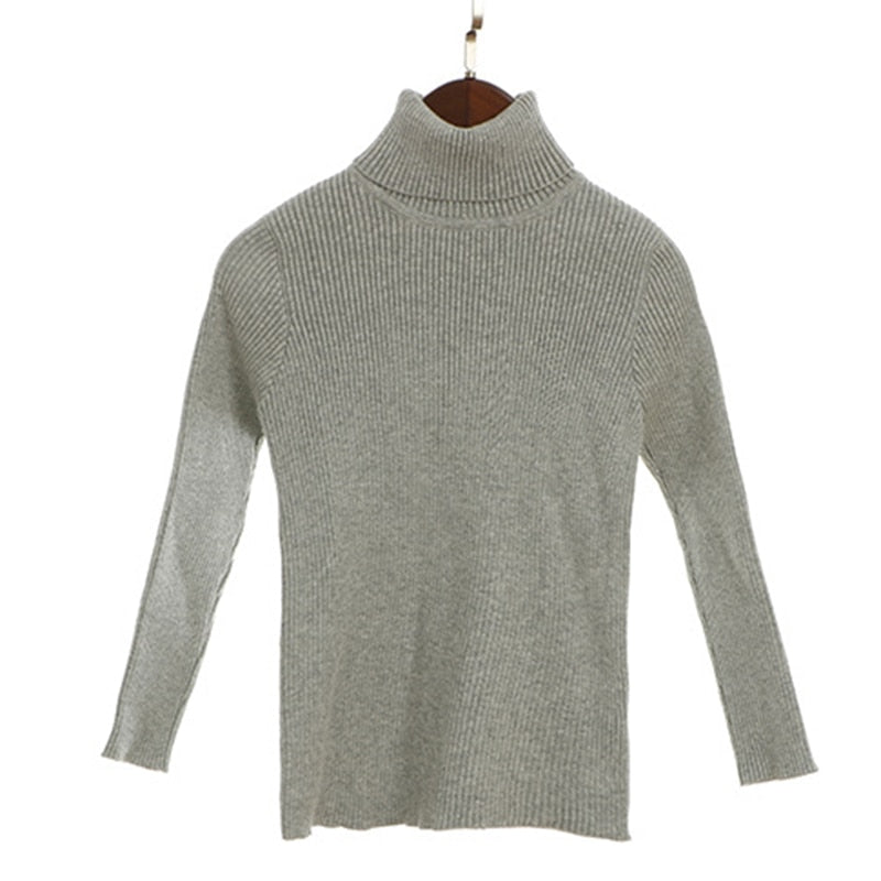 Elegant Kids Turtleneck Pullover Knitted Bottoming Boys Sweaters