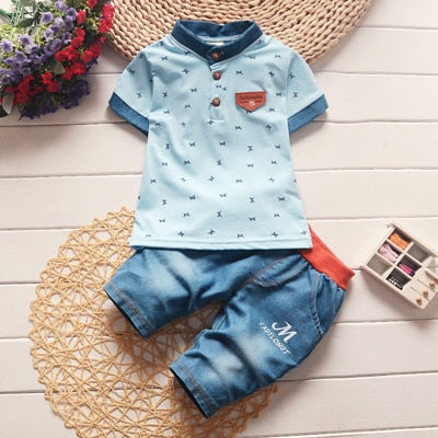 Anthony 2 Piece Fashion Style Boys Summer Clothing Sets - GuGuTon