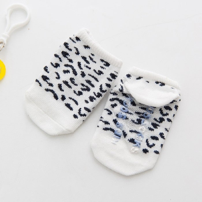 cartoon socks, non-slip cotton for newborns