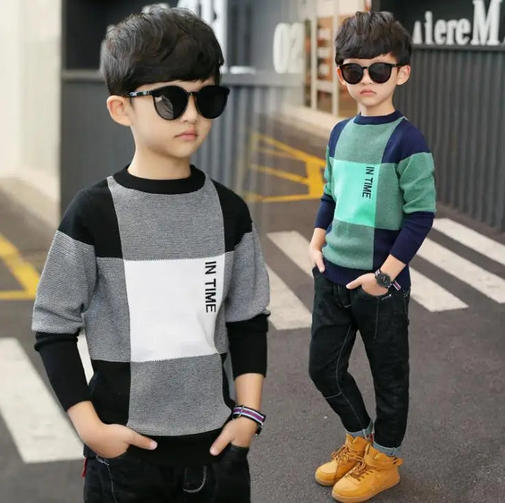 Wally Boy's Round Collar Sweater