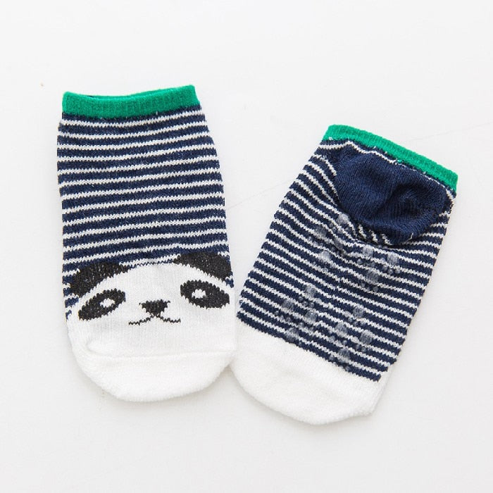 cartoon socks, non-slip cotton for newborns