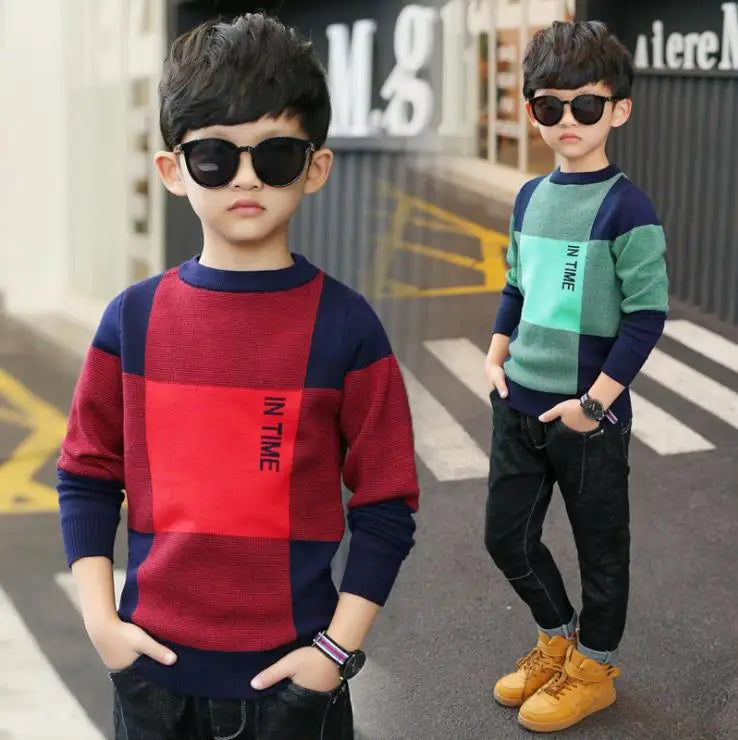 Wally Boy's Round Collar Sweater