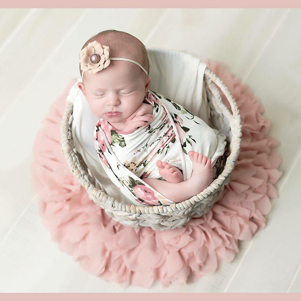 Soft Chiffon Newborn Blanket Stuffer Basket Filler Backdrop Photo Props - GuGuTon