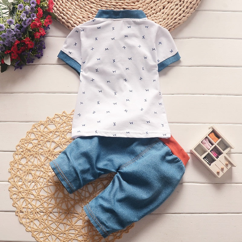 Anthony 2 Piece Fashion Style Boys Summer Clothing Sets - GuGuTon
