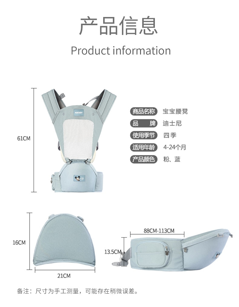 Baby Carrier 0-36 Months Portable Backpacks Cartoon Kangaroo Seat - GuGuTon