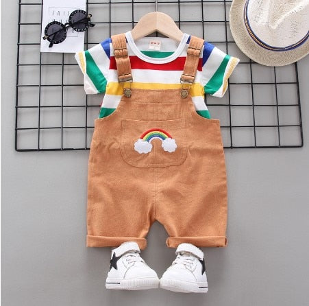 Harry Summer Clothes T-shirt and Bib Shorts for Boys Outing - GuGuTon