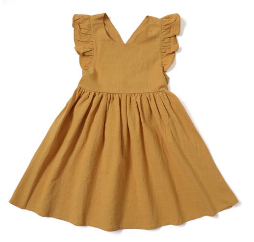 Lia Style Summer Flying sleeve Cotton Princess Dres