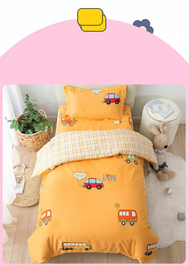3pcs/set Kindergarten Children's Quilt Cover Bed Sheets Without