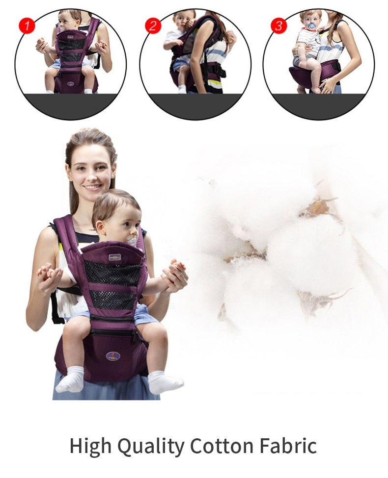 Baby Carrier Infant Kid Hip Seat Kangaroo Sling Front Facing Backpack - GuGuTon