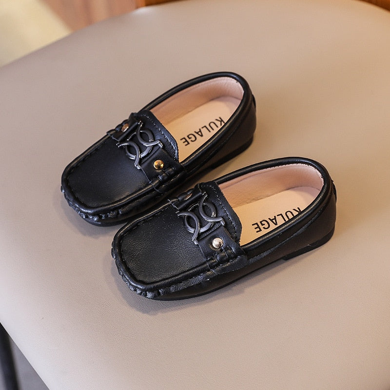 Fashion Children Loafers Boys Party Wedding Shoes Moccasins Metal - GuGuTon