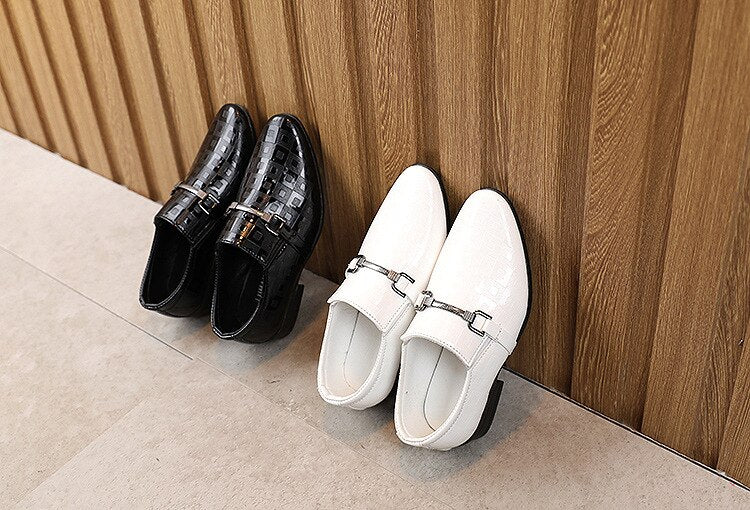 Boys Formal Shoes For Pointed British Style Fashion - GuGuTon