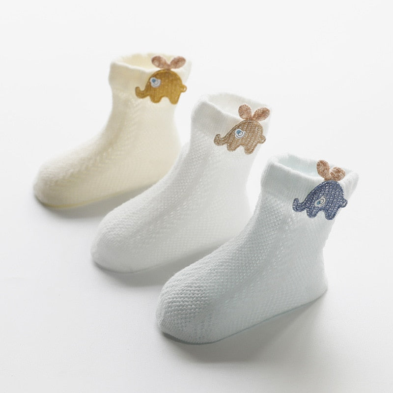 Baby mesh socks, fine cotton models, boneless suture