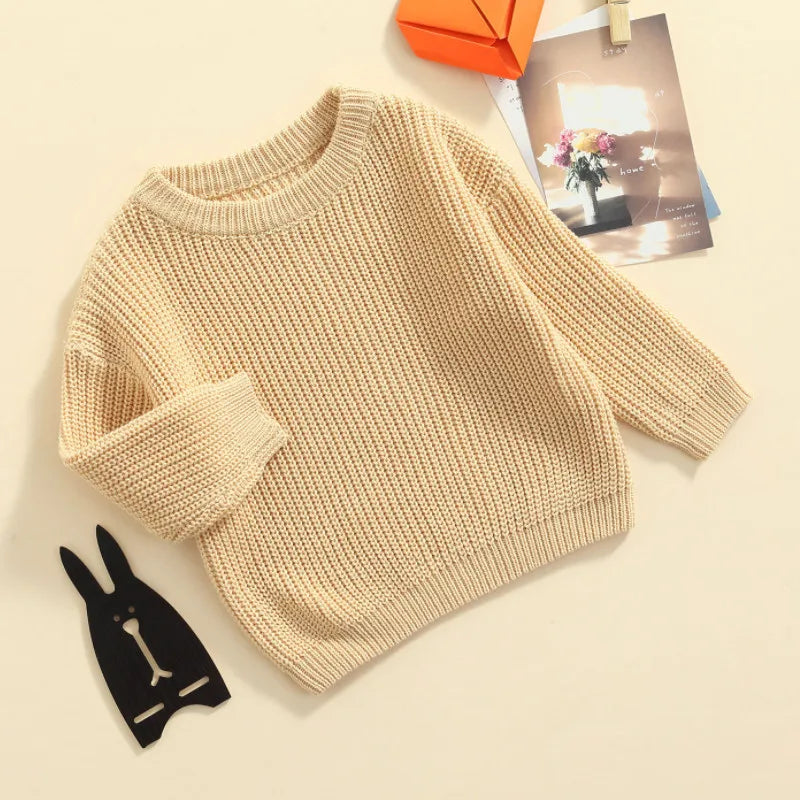 Braulio Solid Color O-neck Sweater