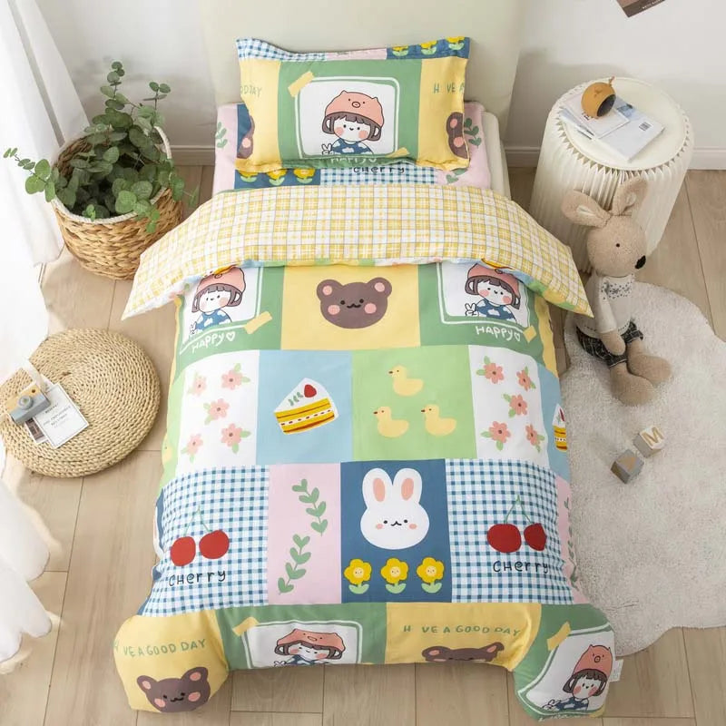3pcs/set Kindergarten Children's Quilt Cover Bed Sheets Without