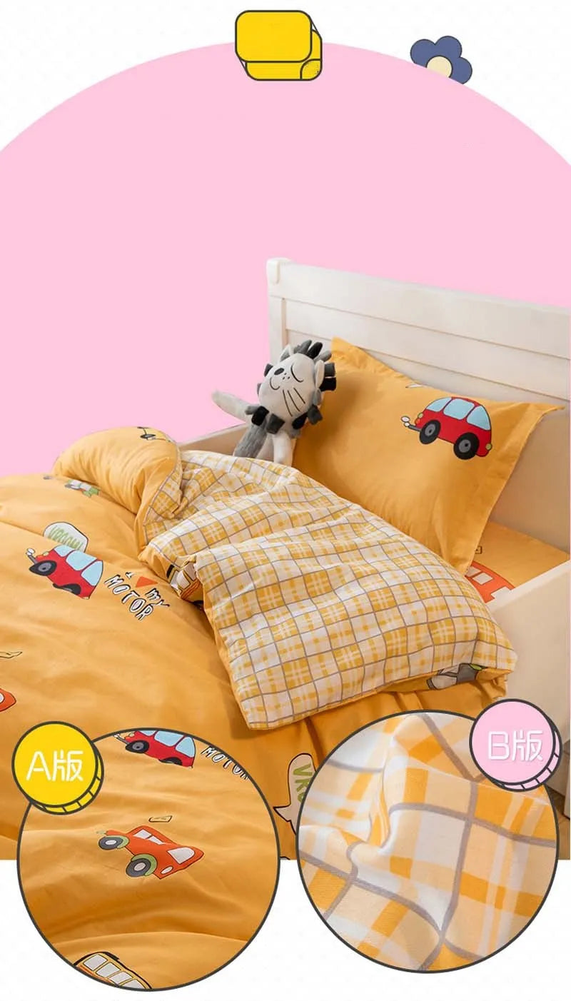 3pcs/set Kindergarten Children's Quilt Cover Bed Sheets Without