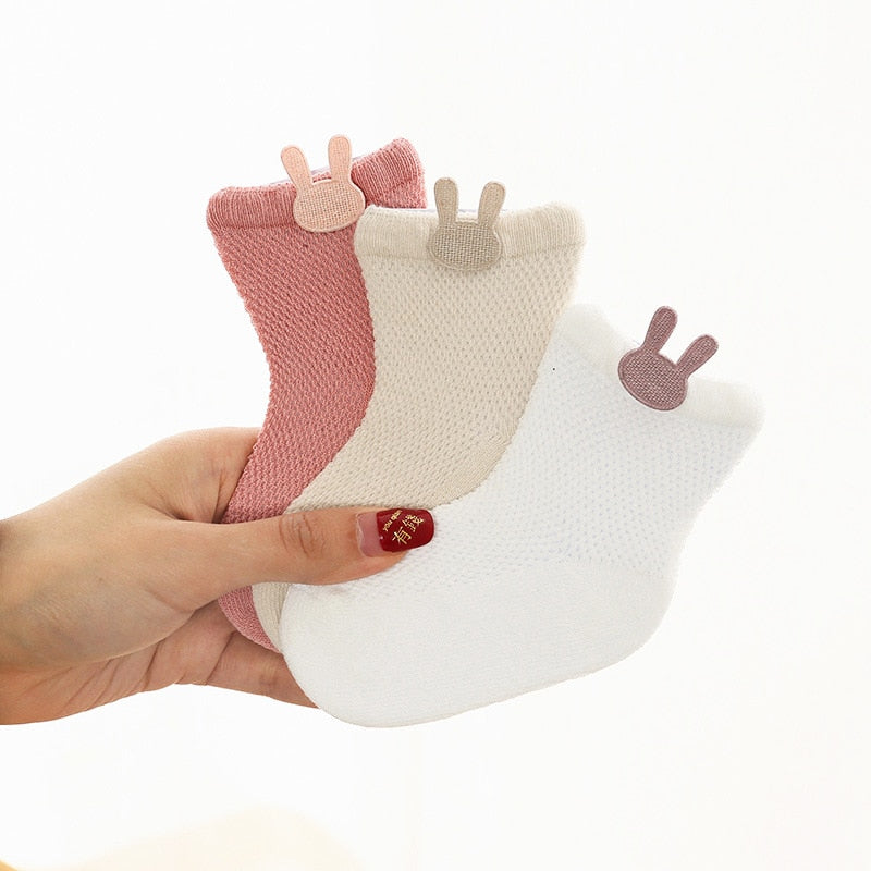 Baby mesh socks, fine cotton models, boneless suture