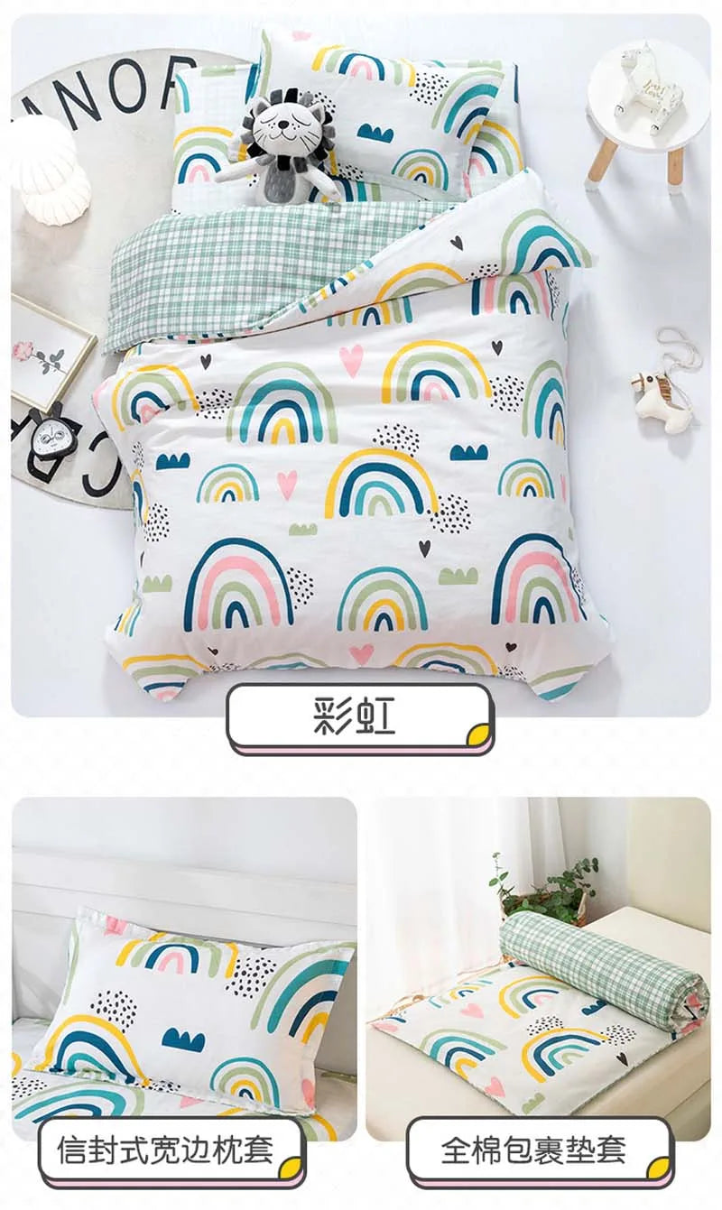3pcs/set Kindergarten Children's Quilt Cover Bed Sheets Without
