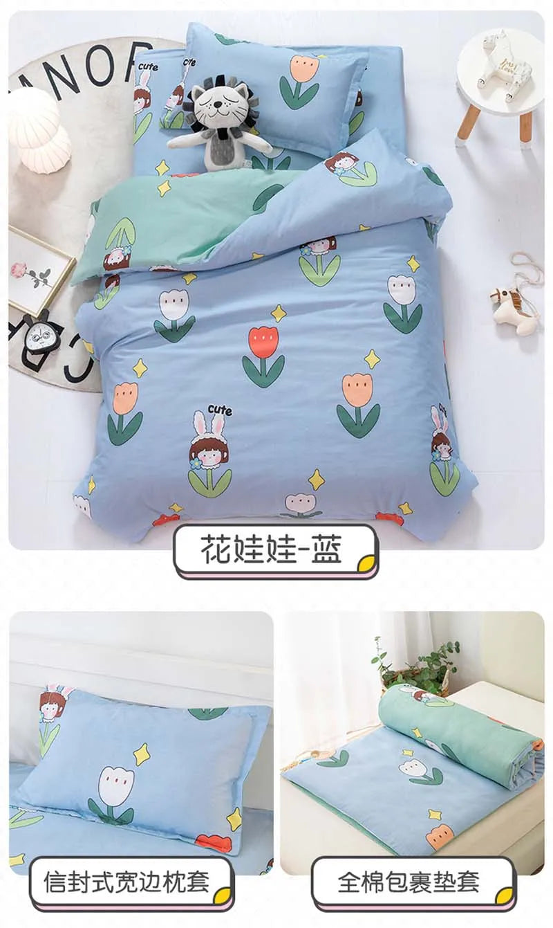 3pcs/set Kindergarten Children's Quilt Cover Bed Sheets Without