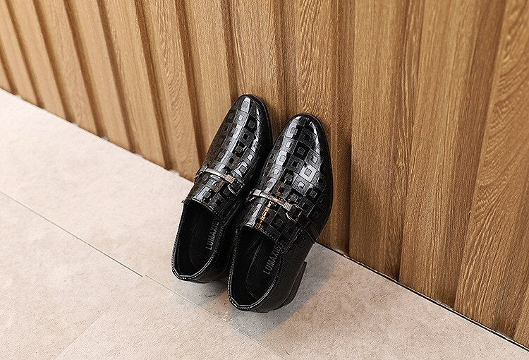 Boys Formal Shoes For Pointed British Style Fashion - GuGuTon