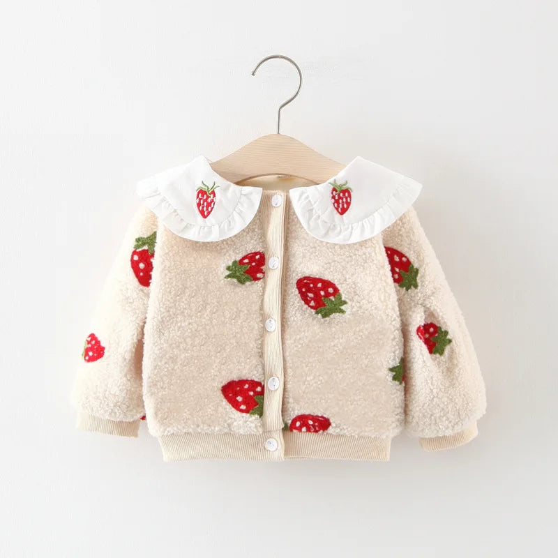 Stephany Winter Jacket Strawberry Little Girl Solid